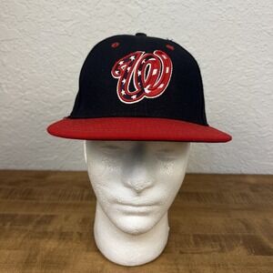 MLB Washington Nationals 59Fifty Official On-Field Cap USA Flag New Era 6 7/8